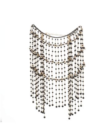 Paris in Rome Cape Necklace Metal and Beads