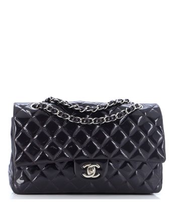 Classic Double Flap Bag Quilted Patent Medium